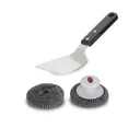 LE MARQUIER Kit nettoyage barbecue/plancha - Spatule + boules inox