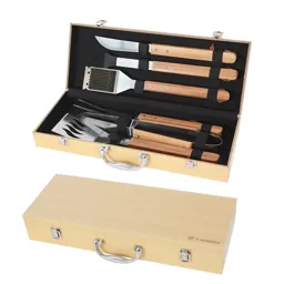 LE MARQUIER MALLETTE 6 USTENSILES BARBECUE BAMBOU