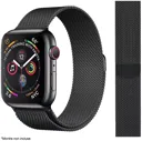 IBROZ Bracelet pour Montre connectée Apple Watch 8, 3, 2, 1 - 38/40/41mm - Acier - Noir