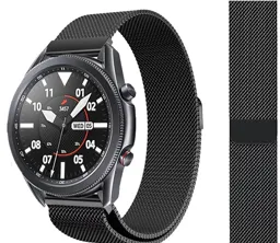 IBROZ Bracelet Universel pour Montre connectée - 22mm - Acier - Noir