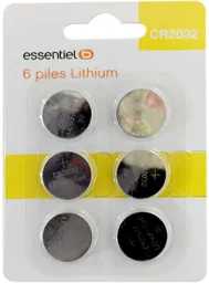 Pile spéciale ESSENTIELB CR 2032 Lot 6 p