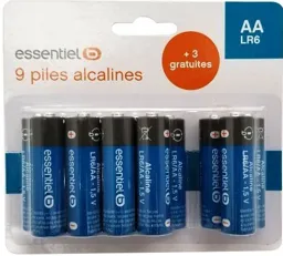 Pile ESSENTIELB POWERPLUS LR06 AA Lot de