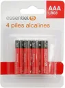 ESSENTIEL-B 4 piles alcalines AAA LR03