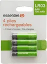 Piles rechargea ESSENTIELB LR03 AAA Lot