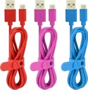 ESSENTIEL-B Câble USB C Pack de 3 câbles 1m rouge rose bleu