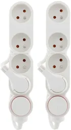 ESSENTIEL-B Multiprise Pack de 2 multiprises x4 Prises
