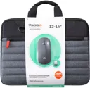 ESSENTIEL-B Sacoche 13-14'' Classic Gris/Rouge + Souris sans fil