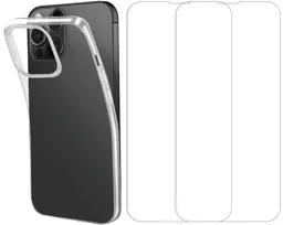 ESSENTIEL-B Pack Coque + 2x verre trempé pour iPhone 13 (Pro)