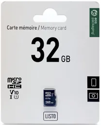 Mémoire LISTO 32Go micro SDHC