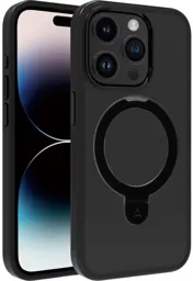 ADEQWAT Coque MagSafe avec support pour iPhone 15 Pro - Noir