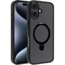 ADEQWAT Coque magnétique avec stand pour iPhone 16 Plus - Noir