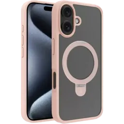 ADEQWAT Coque magnétique avec stand pour iPhone 16 - Rose