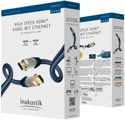 IN-AKUSTIK Cable High Speed HDMI - 3m - Bleu