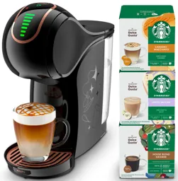 KRUPS Machine à café Nescafé Dolce Gusto Genio S YY5663FD + 3 boites de capsules Starbucks