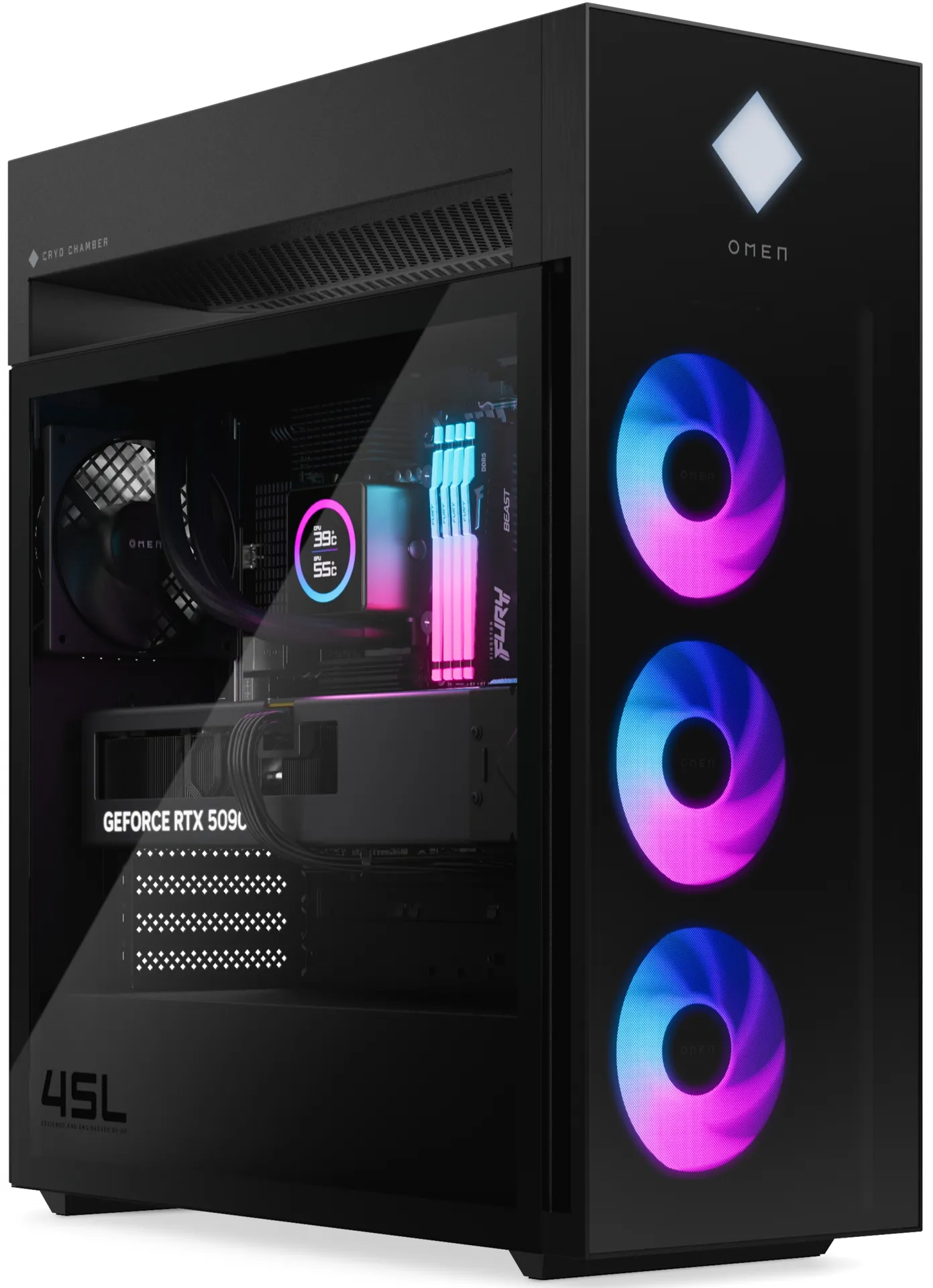 Hp PC Gamer Omen 45L Ultra 9 128Go 2To RTX 5090 - GT22-3005nb