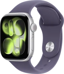 APPLE Watch Series 11 GPS - 42mm - Aluminium Silver - Purple Frog Sport Band - S/M