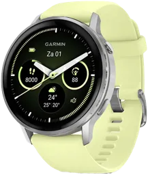GARMIN Smartwatch Venu 4 - 45mm - Silver - Silicone jaune