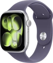 APPLE Watch Series 11 GPS - 46mm - Aluminium Silver - Purple Frog Sport Band - M/L