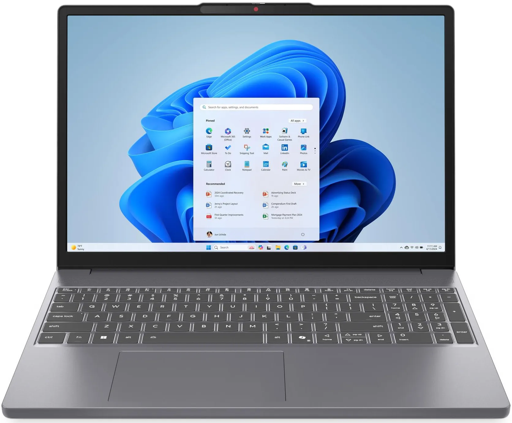 Lenovo Laptop 15,1" IdeaPad Slim 3 I7 24Go 512Go - AZERTY - 15IRH10