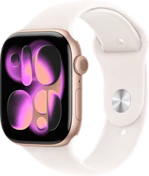 APPLE Watch Series 11 GPS - 46mm - Aluminium Rose Gold - Light Blush Sport Band - M/L