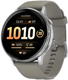 GARMIN Smartwatch Venu 4 - 45mm - Silver - Silicone gris
